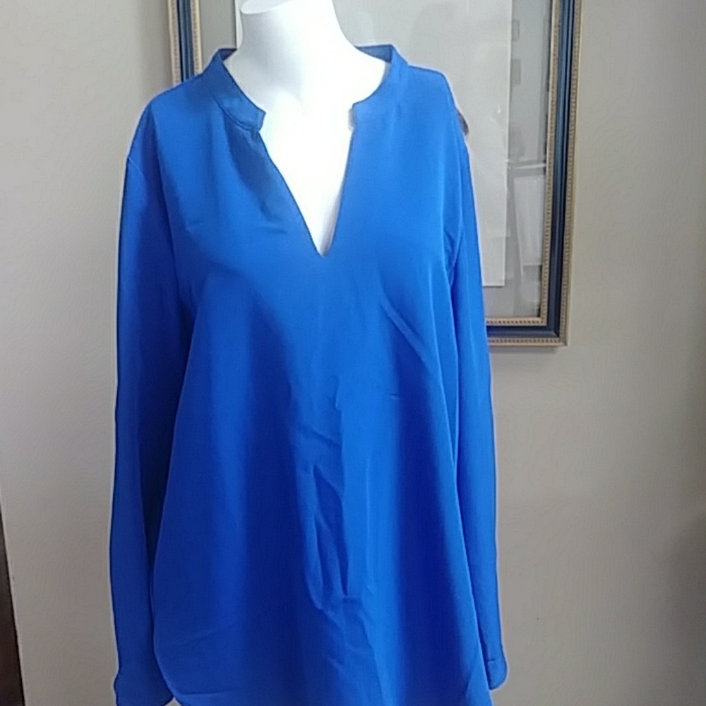 Vince Camuto blue tunic size large